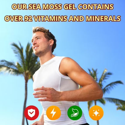 Sea Moss Gel – Cherry Pie 8oz Raw Wildcrafted Irish Sea Moss, Vegan Superfood, Essential Vitamins & Trace Minerals, Jam, Jelly & Spread Gifts, Made in the USA