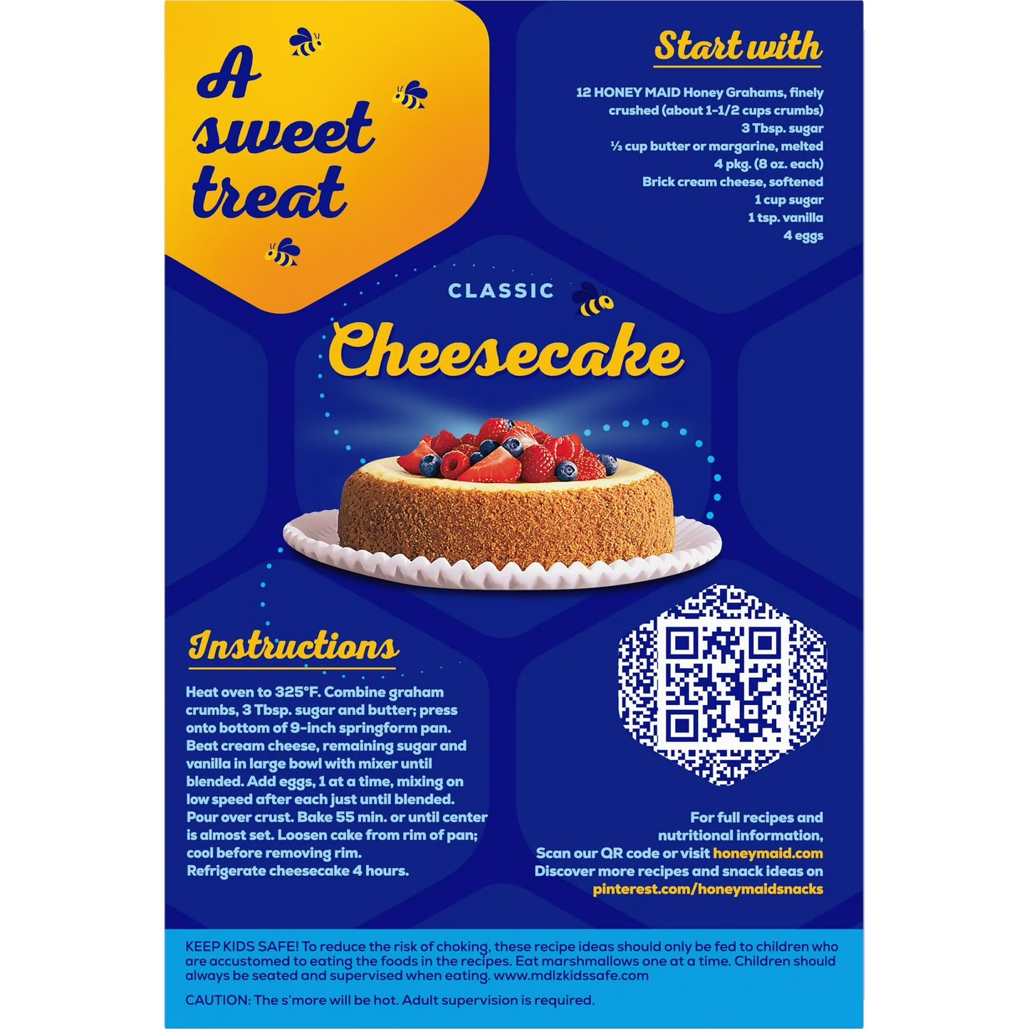 HONEY MAID Graham Crackers, Lunch Snacks, 14.4 oz
