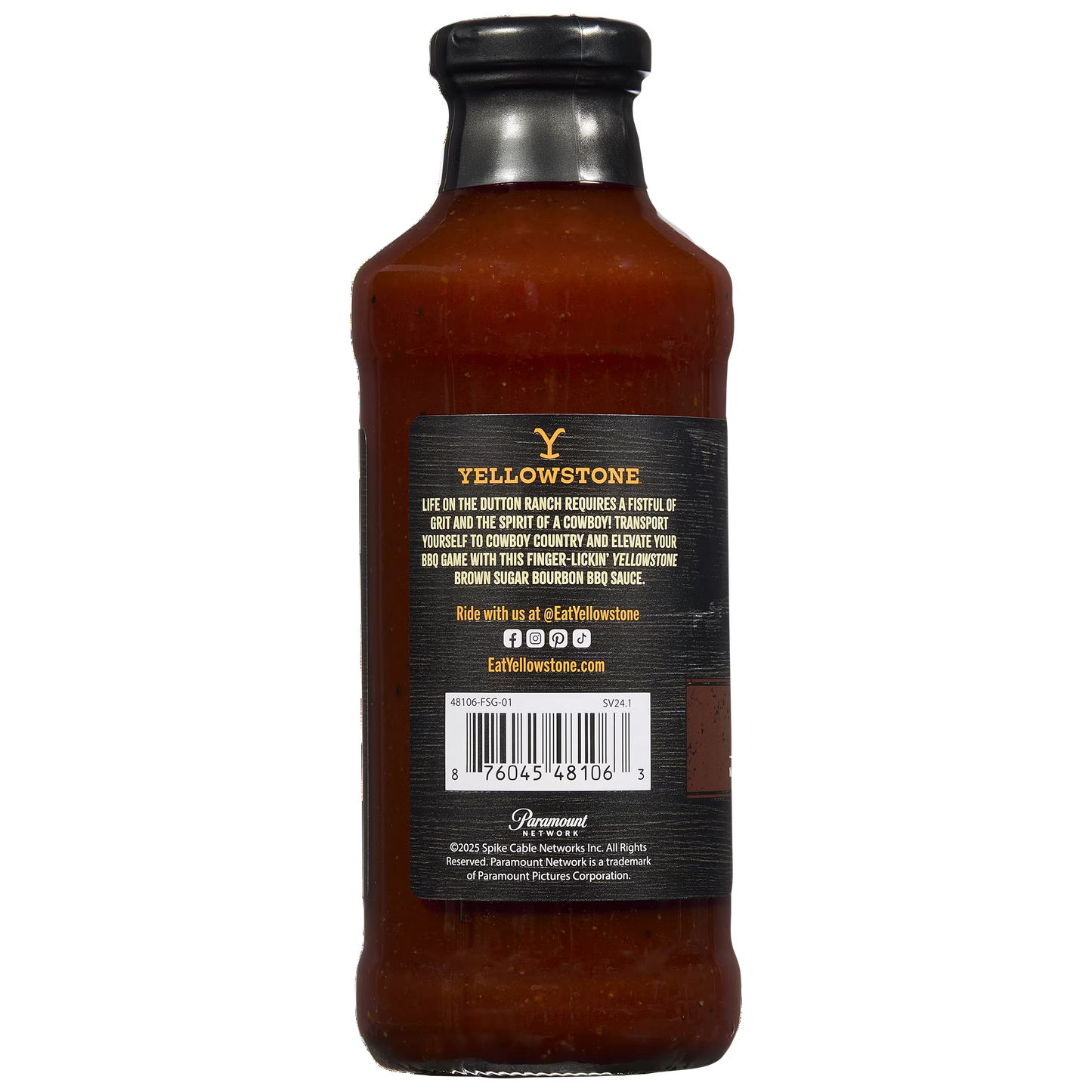 Yellowstone Bourbon Brown Sugar BBQ Sauce, 19 oz