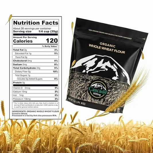 2 lb. Retail Bag of Organic Whole Wheat Flour