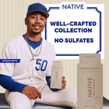 Native Men's Body Wash, Sandalwood & Coconut, Sulfate Free, Well-Crafted, 18 fl oz