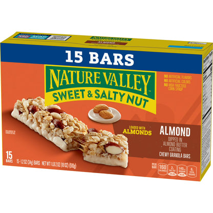 Nature Valley Sweet and Salty Nut Granola Bars, Almond, 15 Bars, 18 oz