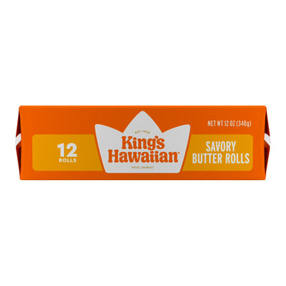 King's Hawaiian Savory Butter Rolls 12 Count, 12 oz, Shelf-Stable