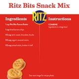 (3 pack) RITZ Bits Peanut Butter Sandwich Crackers, Snacks for Kids and Adults, Lunch Snacks, 8.8 oz