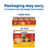 (3 pack) RITZ Cheese Sandwich Crackers, Lunch Snacks, 8 Snack Packs (6 Cracker Sandwiches Per Pack)