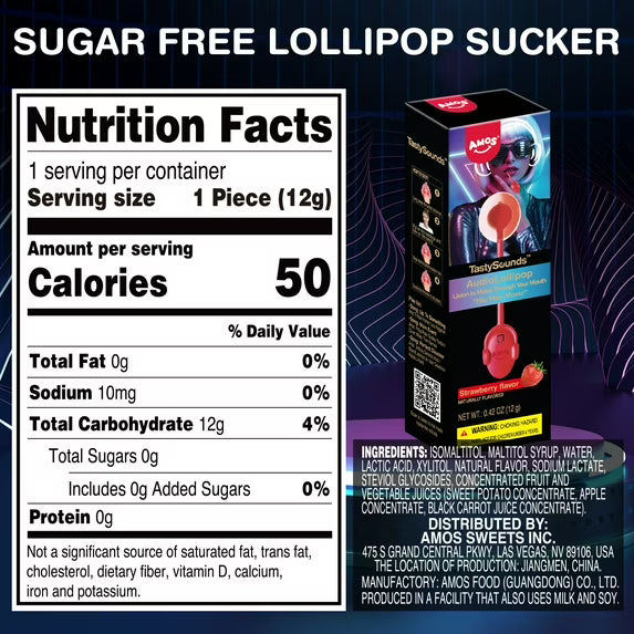 AMOS Music Lollipop Suckers Lollipop Fat Free Singing Lollipop, Creative Gift Party