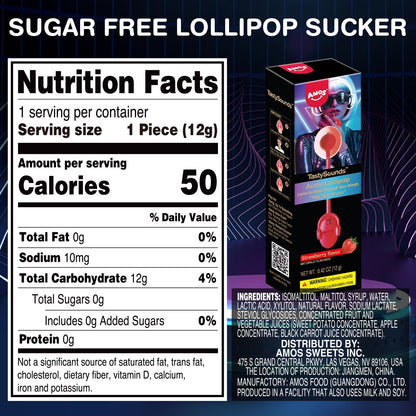 AMOS Music Lollipop Suckers Lollipop Fat Free Singing Lollipop, Creative Gift Party