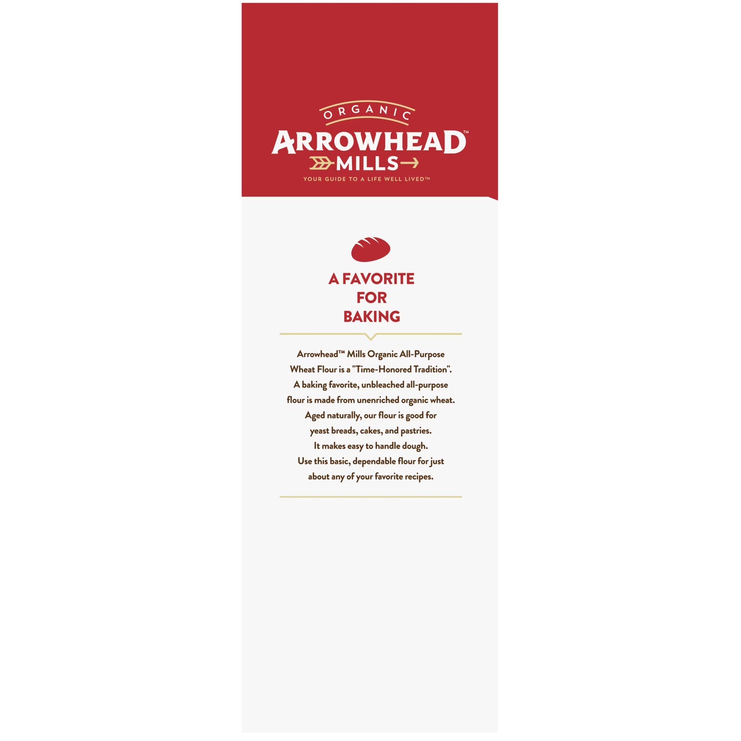 (3 pack) Arrowhead Mills Unbleached Organic All Purpose Flour, 5 lb Bag