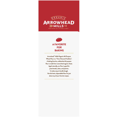 (3 pack) Arrowhead Mills Unbleached Organic All Purpose Flour, 5 lb Bag