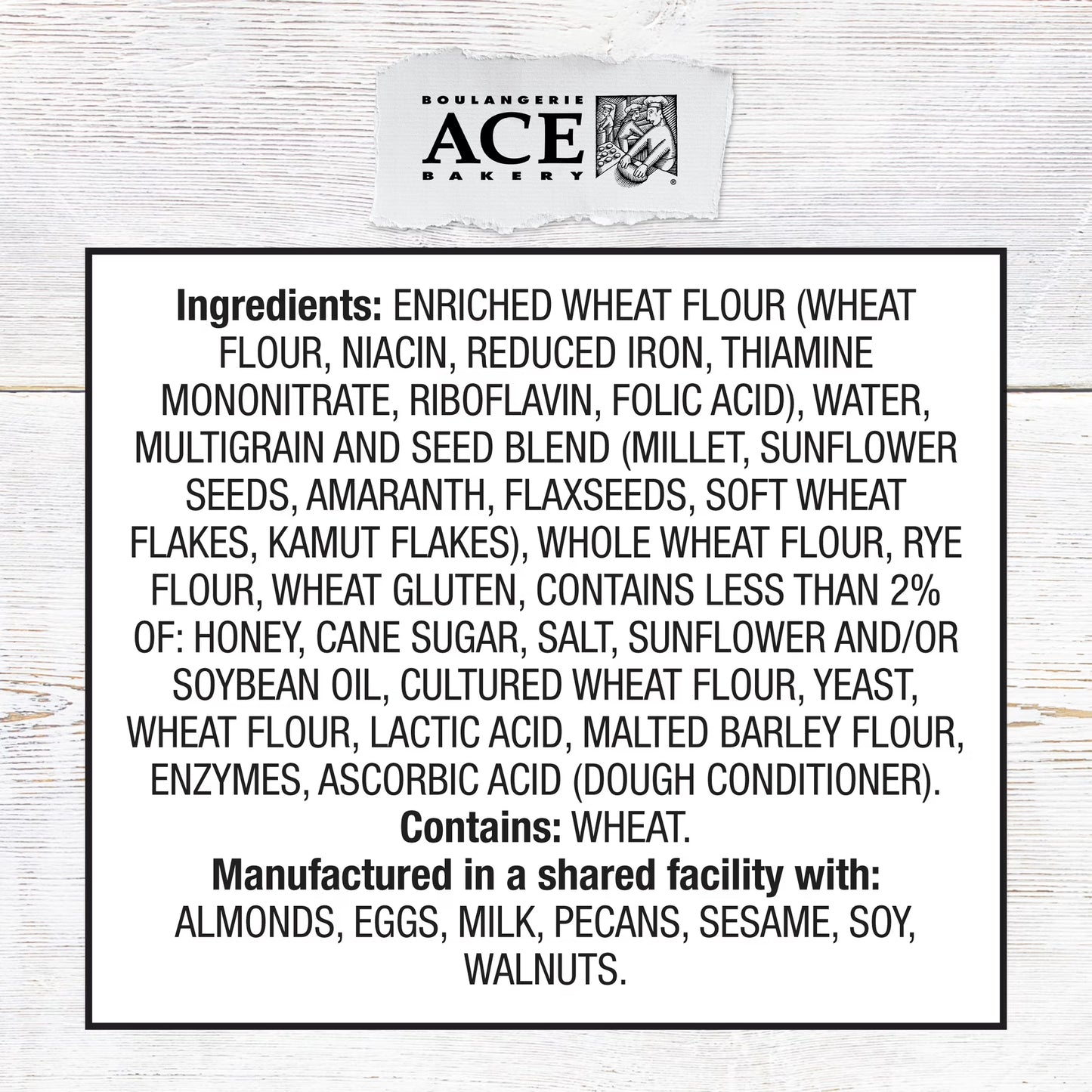ACE Bakery Sourdough Multigrain Bread Regular Bistro Loaf, 1 Count, 21 oz, Shelf-Stable