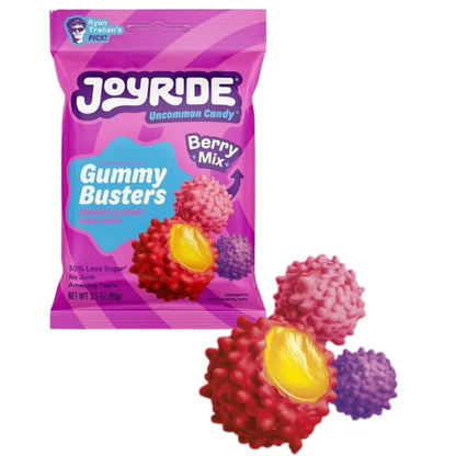 Joyride Berry Mix Gummy Busters 2 Pack 3.5 oz Each Low Sugar, Keto Friendly, Gluten Free, Plant Based Gummy Candy with Natural Berry Flavor