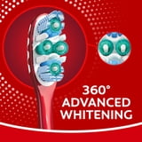 Colgate 360 Advanced Whitening Toothbrush Pack, Medium Adult Toothbrushes, 4 Pack