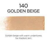 (2 pack) L'Oreal Paris Infallible Fresh Wear 24 Hr Powder Foundation Makeup, 140 Golden Beige, 1 fl oz