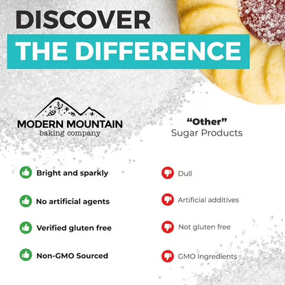 Sparkling Sugar (2.5lb) – White Sanding Sugar, Extra Coarse Crystals for Baking, Bright White, Adds Crunch & Sparkle, Heat-Stable, Non-GMO, Verified Gluten-Free