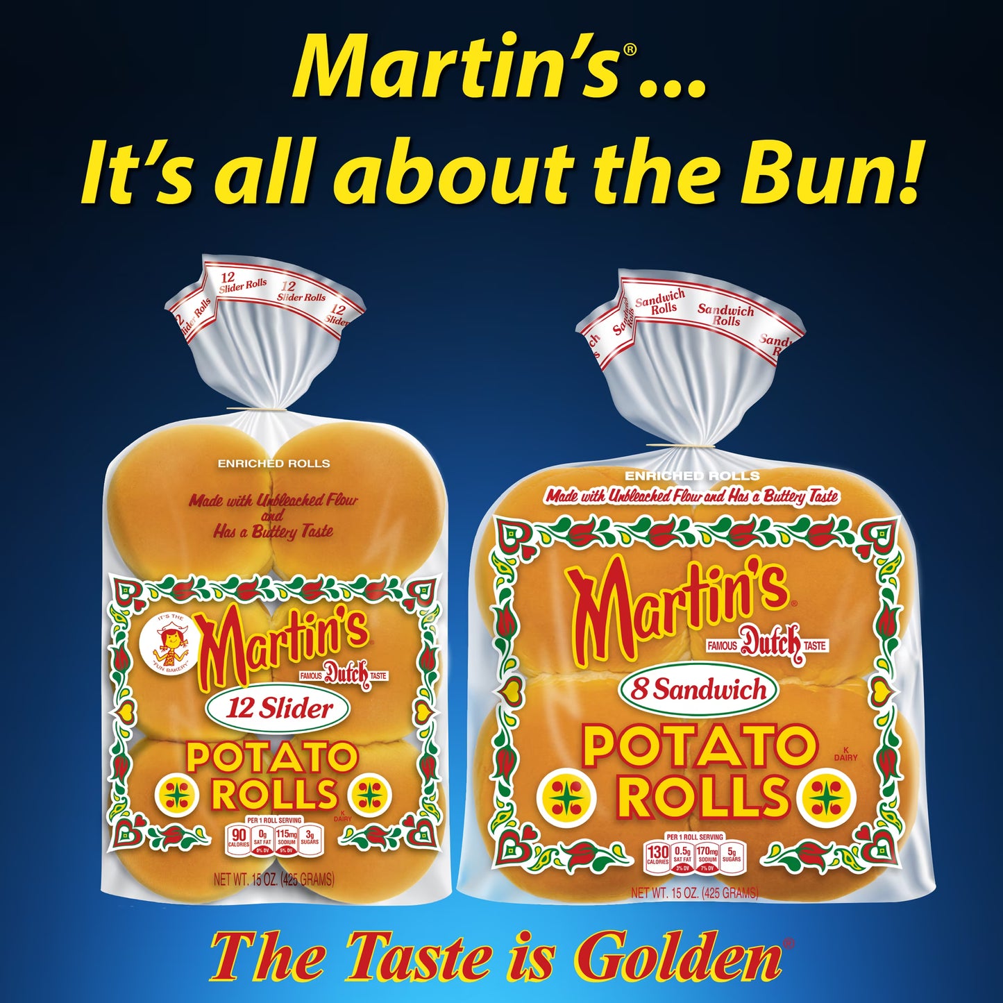 Martin's Slider Potato Rolls, 12 Count, 3 inch, fresh