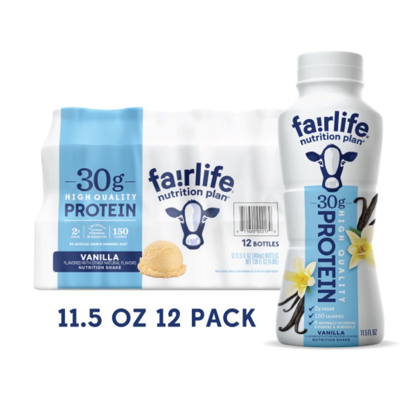 Fairlife Nutrition Plan 30g Protein Shake, Vanilla, 11.5 fl. oz., 12 pk.