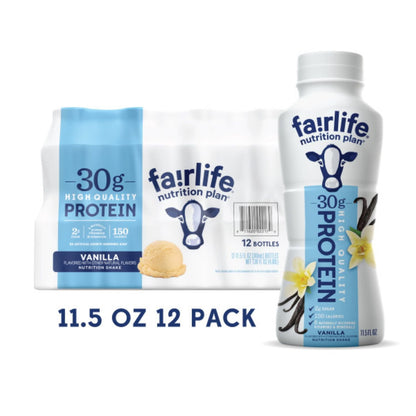 Fairlife Nutrition Plan 30g Protein Shake, Vanilla, 11.5 fl. oz., 12 pk.