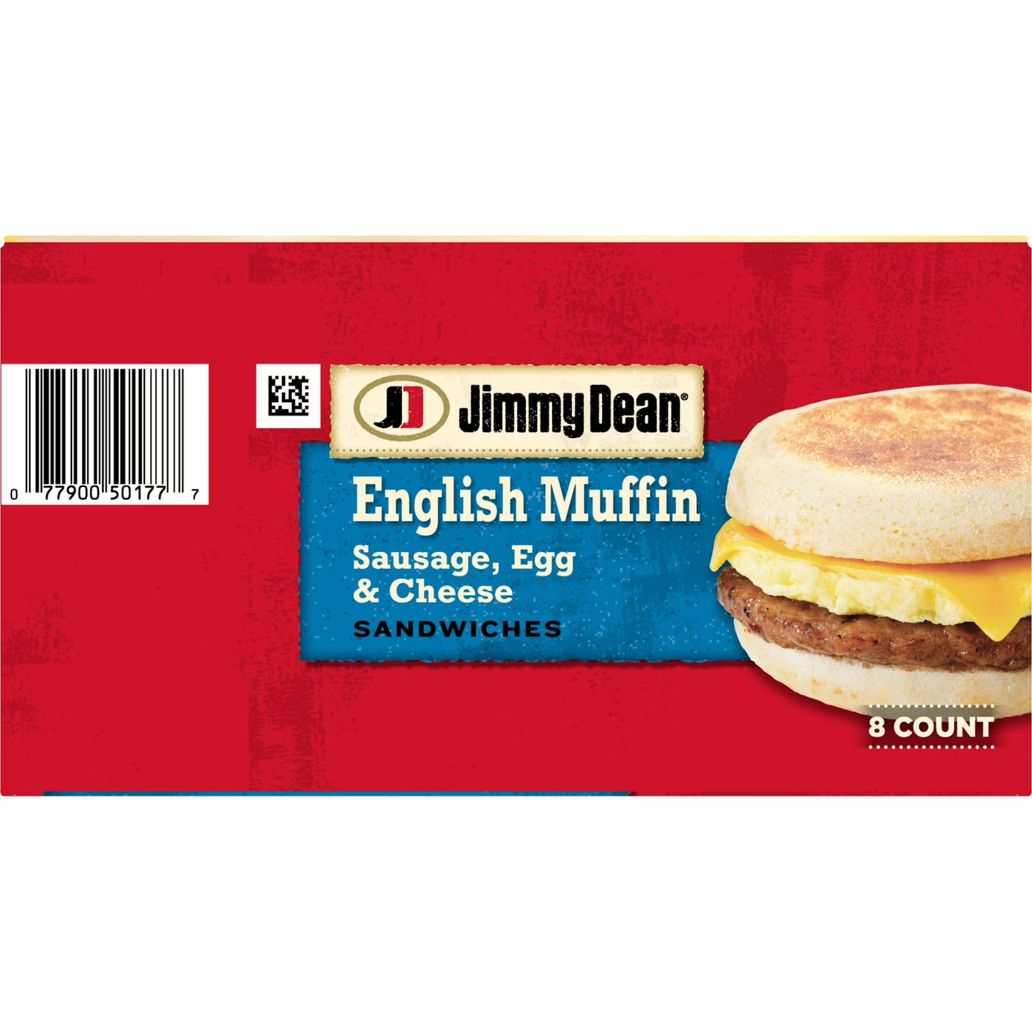 Jimmy Dean Frozen Breakfast Sandwich, Sausage Egg & Cheese English Muffin, 8 Count