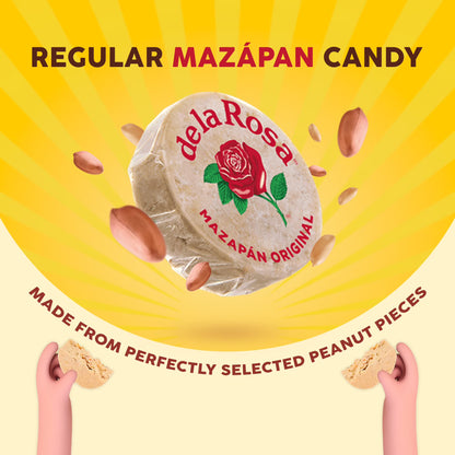 (3 pack) De La Rosa Mazapan Style Mexican Peanut Candy, 20 Count