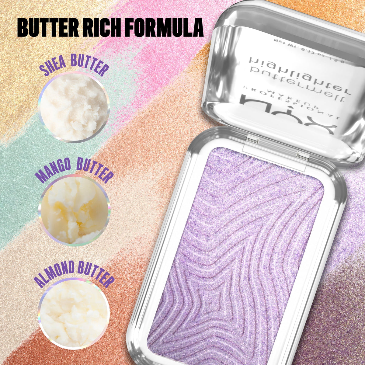 NYX Professional Makeup Buttermelt Powder Highlighter 12H Wear, No 1 Butta 40
