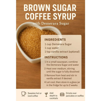 Michele’s Pantry Demerara Sugar (Unrefined Cane Sugar), 4 lbs, Allergen Free