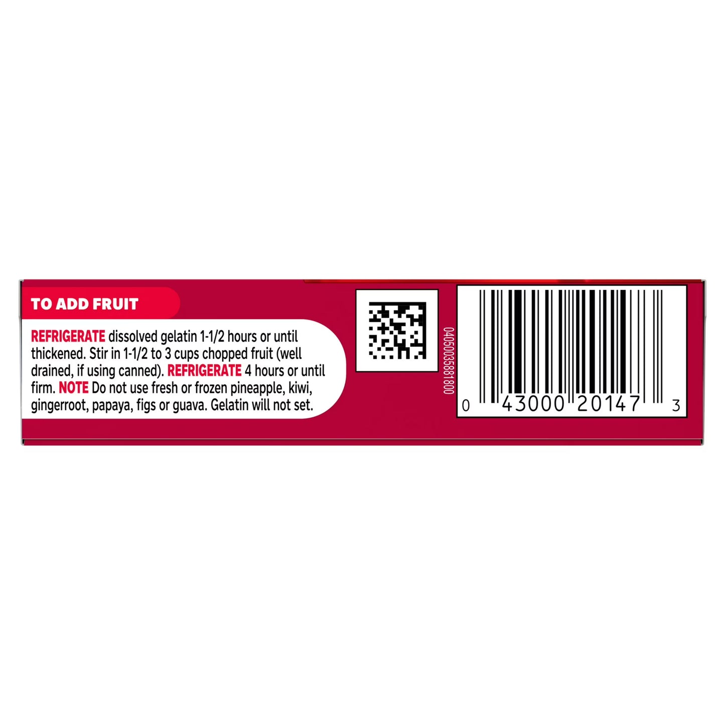 Jell-O Cherry Zero Sugar Low Calorie Gelatin Dessert Mix, Family Size, 0.6 oz Box