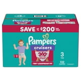 Pampers Cruisers 360 Baby Diapers Size 3, 132 Count (Select for More Options)