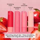 eos Super Strawberry Lip Balm Variety Pack, Made for Sensitive Skin, 0.14 oz, Pack of 4