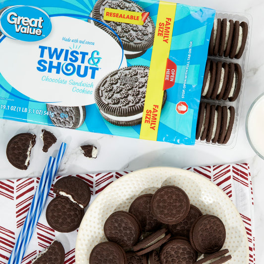 Great Value Twist & Shout Chocolate Sandwich Cookies, 19.1 oz