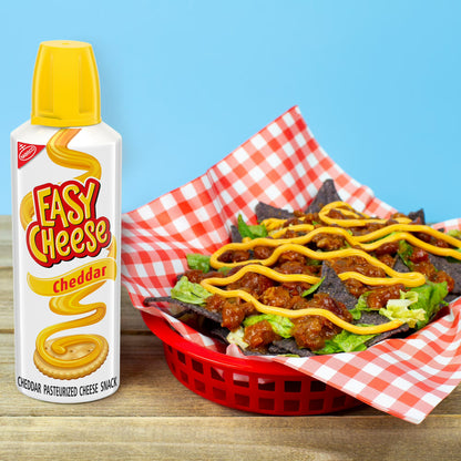 (3 pack) EASY CHEESE Cheddar Cheese Snack, 8 oz