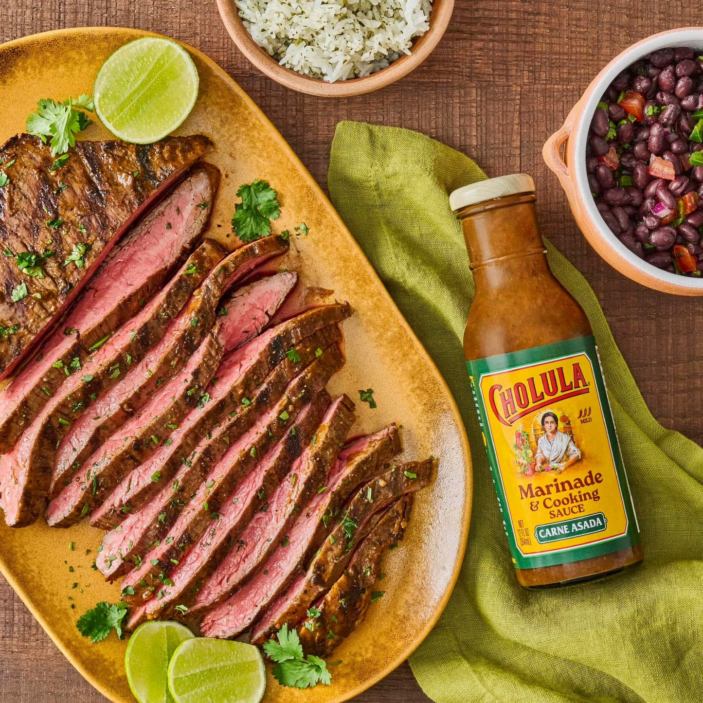 Cholula Carne Asada Marinade & Cooking Sauce, 12.0 fl oz Bottle