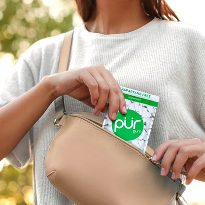 PUR Gum, Aspartame Free, Sugar Free & 100% Xylitol, Spearmint Chewing Gum, 55 Pieces, Pack of 3