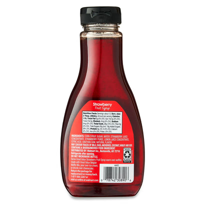 (2 pack) Great Value Strawberry Fruit Syrup, 12 fl oz