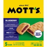 Mott's Soft Baked Apple Filled Bars, Blueberry Flavor Snacks, 5 Count, 6.55 oz