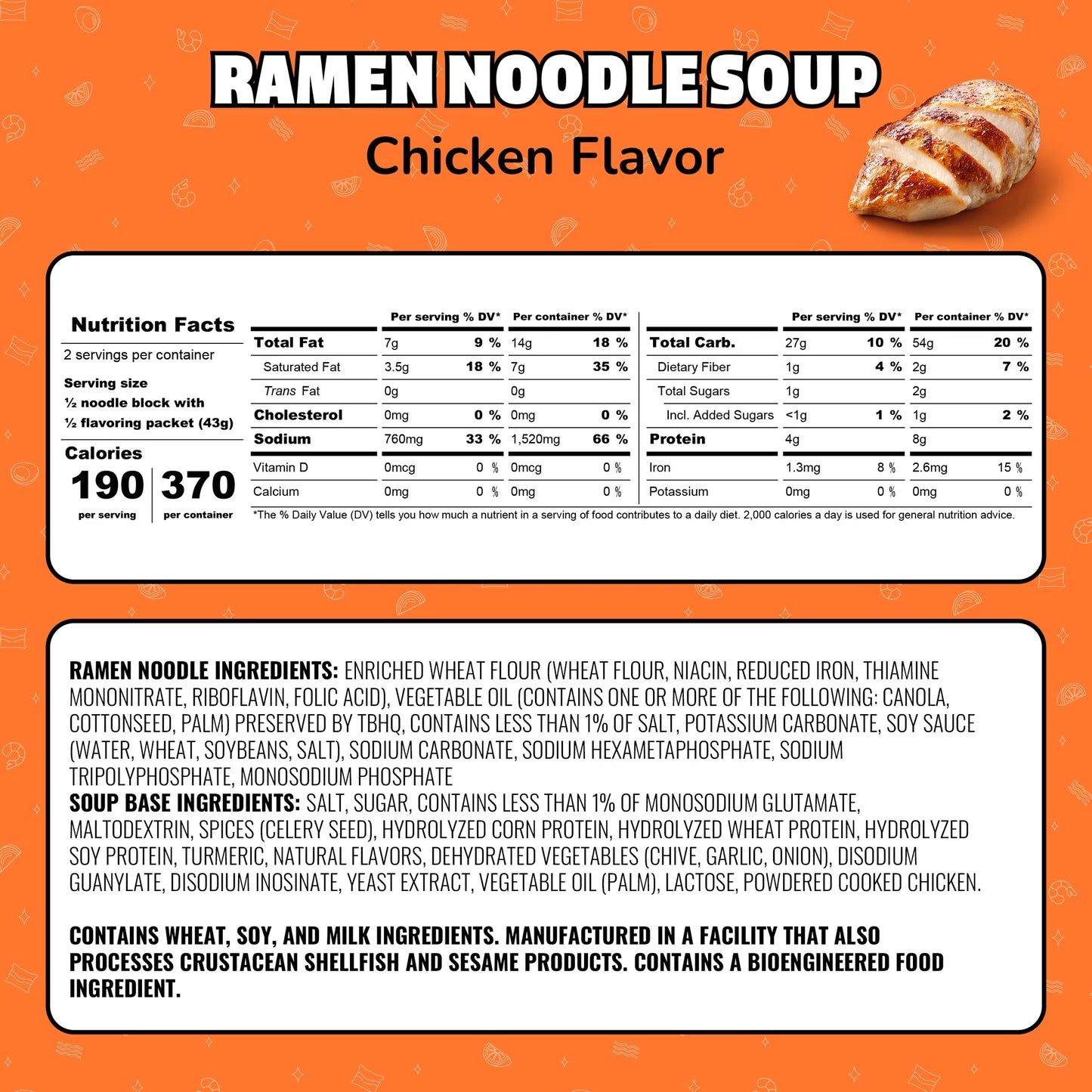Maruchan Ramen Noodle Soup, Chicken Flavor Instant Noodles, 3 oz