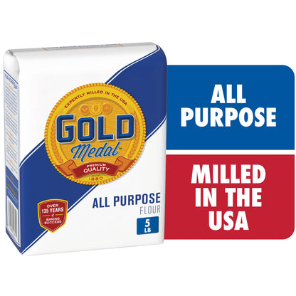 (8 pack) Gold Medal All Purpose Flour, Baking Flour, 5 lb Bag