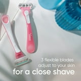 Venus Sensitive Women's 3 Blade Disposable Razor, 6 count, Pink