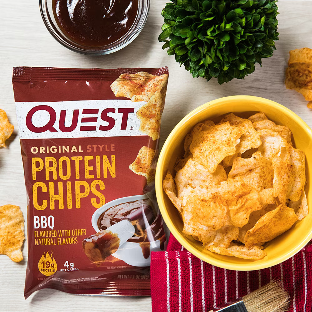 Quest Protein Chips, BBQ, 21g Protein, 1.1 Oz, Single