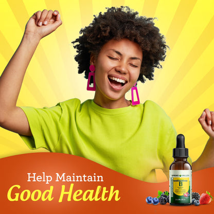 Spring Valley Vitamin B Complex Dietary Supplement with B12, Berry Flavor, 2 fl oz