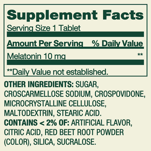 (3 pack) Spring Valley Fast-Dissolve Melatonin Sleep Support Dietary Supplement Tablets, Strawberry, 10 mg, 120 Count