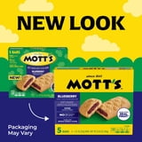 Mott's Soft Baked Apple Filled Bars, Blueberry Flavor Snacks, 5 Count, 6.55 oz