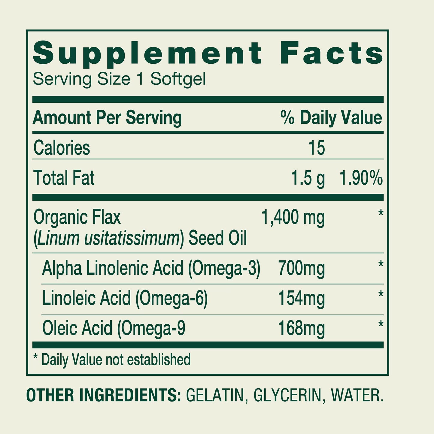 Spring Valley Flax Seed Oil Dietary Supplement Softgels, 1400 mg, 90 Count