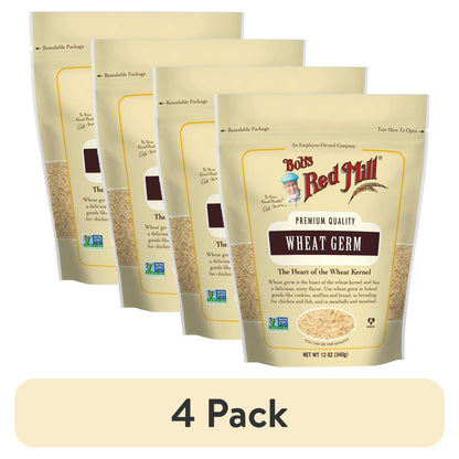 (4 pack) Bob's Red Mill Nutty Wheat Flours Cereal Wheat Germ - 12 Oz