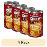 (4 pack) Campbell's Chunky Classic Chicken Noodle Soup, 18.6 oz Can