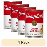 (4 pack) Campbell's Condensed Chicken and Rice Soup, 10.5 oz Can