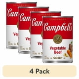 (4 pack) Campbell's Condensed Vegetable Beef Soup, 10.5 oz Can