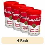 (4 pack) Campbell’s Sipping Soup, Chicken Soup with Star-Shaped Pasta, 10.75 oz Microwavable Cup