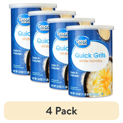 (4 pack) Great Value Quick Grits, 24 oz