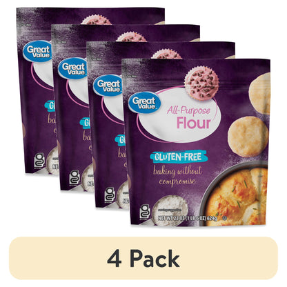 (4 pack) Great Value Gluten Free All-Purpose Flour, 22 oz