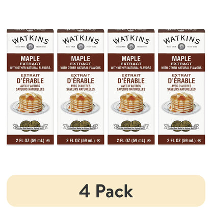 (4 pack) Watkins Maple Extract with Other Natural Flavors, 2 fl oz (Plastic container)